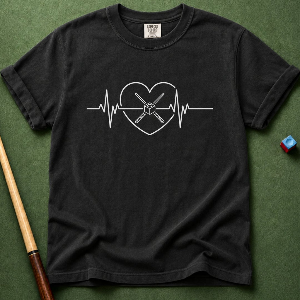 Billiard Heart EKG T-Shirt