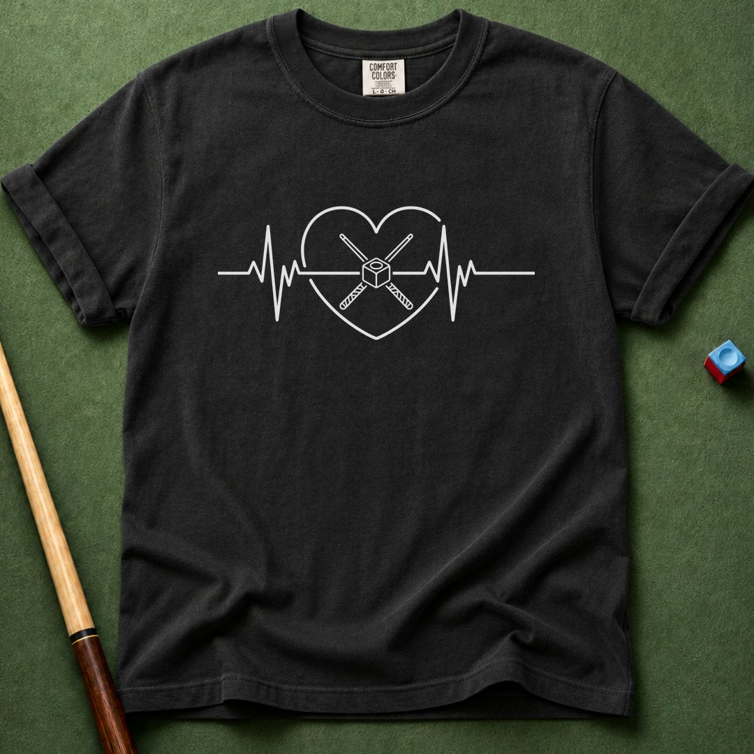 Billiard Heart EKG T-Shirt