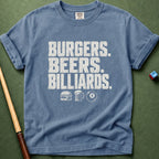 Burgers Beers Billiards T-Shirt