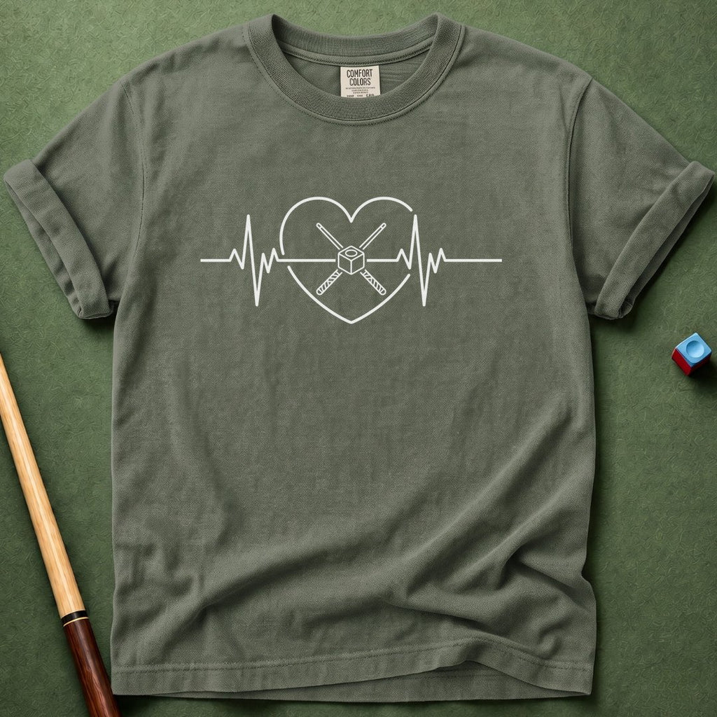 Billiard Heart EKG T-Shirt