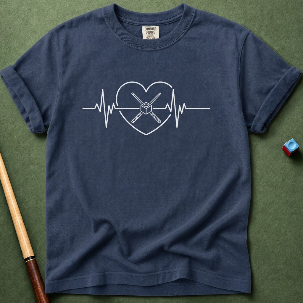 Billiard Heart EKG T-Shirt
